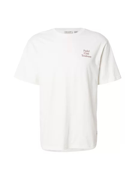 Only & Sons Tricou ONSCAP ciocolatiu alb