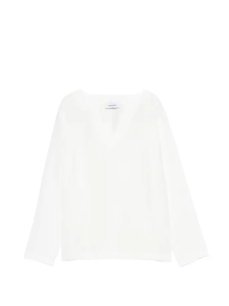 Top Gran Sasso z dekoltem w serek biały