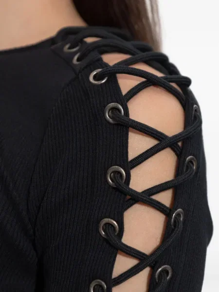 Топ Balenciaga с дантела черно