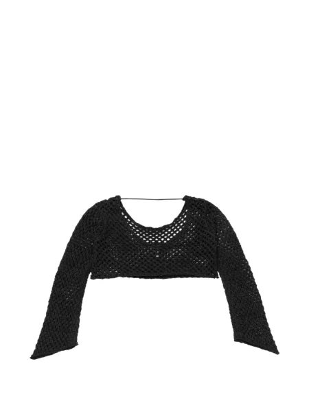 Top Elegancia tricotate negru