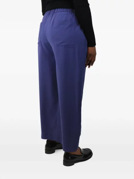 Pantaloni Bamford de mătase albastru