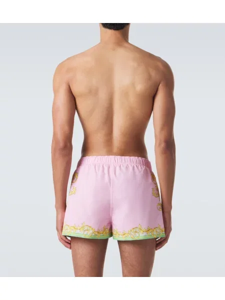 Slip de baie Versace cu imagine roz