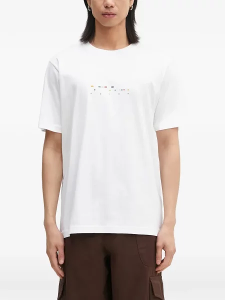 Tricou Norse Projects cu decolteu rotund alb
