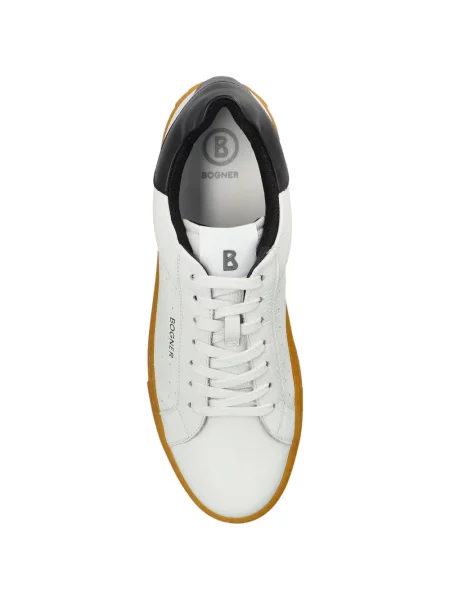 Sneakerși Bogner cu perforații alb