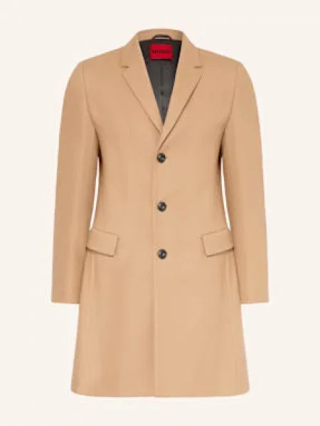 Hugo Vlněný Kabát béžová