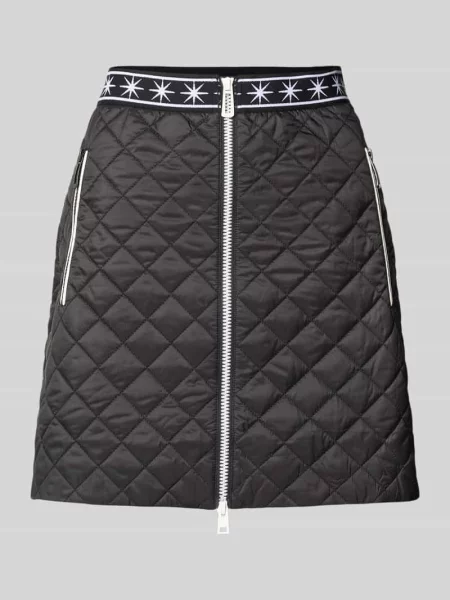 Spódnica mini z zamkiem błyskawiczny Marc Cain czarna