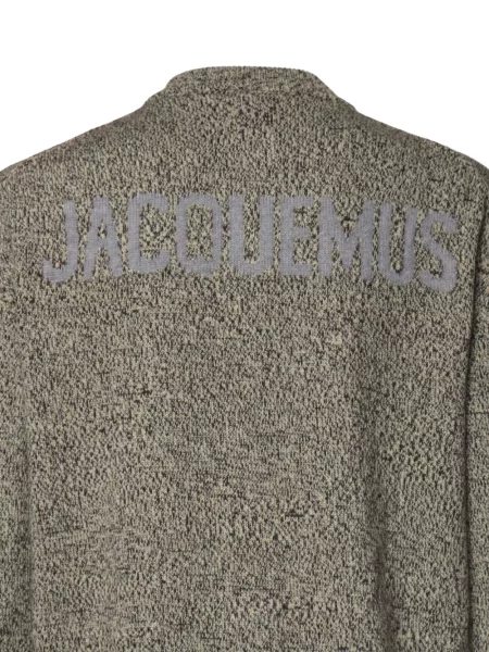 Cardigan Jacquemus de lână cu autograf gri