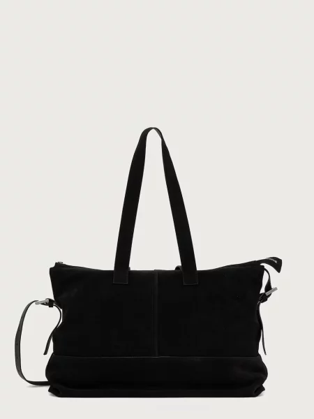 AllSaints geantă pentru bărbați din piele CASSIUS N/S TOTE negru