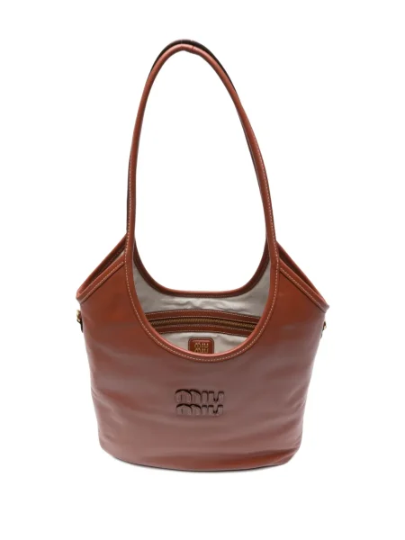 Geanta de piele Miu Miu din piele maro