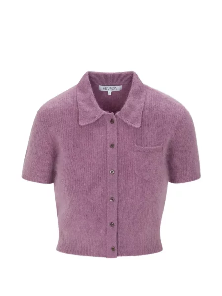 Cardigan Hevron tricotate violet
