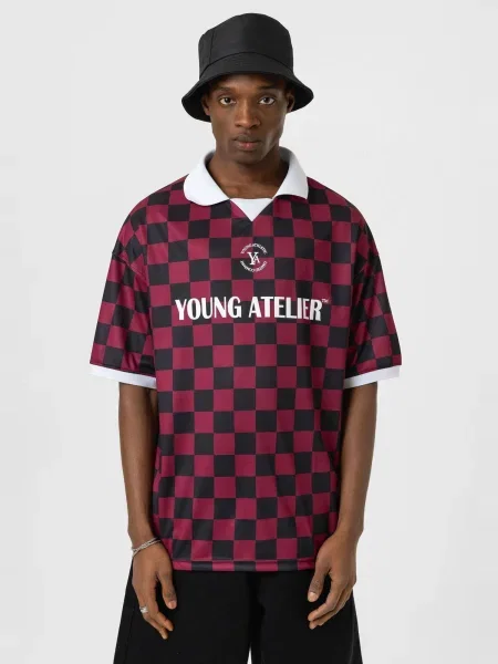 Dandalo Tricou Mingan roșu bordeaux / negru alb