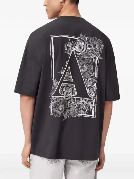 Tricou Allsaints cu imagine negru