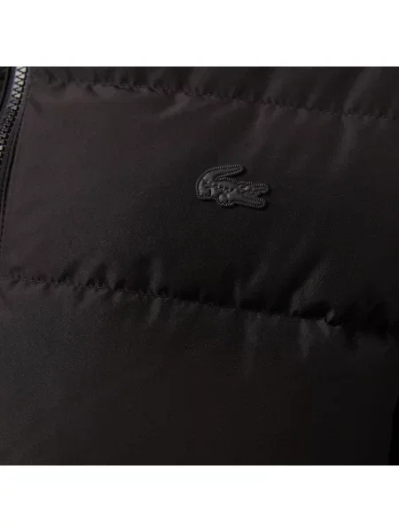 Lacoste Pikowany Płaszcz czarny