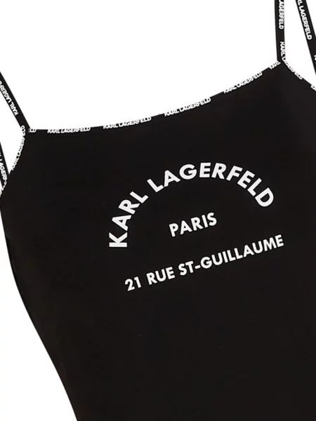 Průsvitná obleková plážová taška Karl Lagerfeld černá