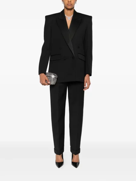 Pantaloni Nissa din satin negru