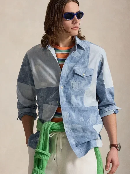 Πουκάμισο Polo Ralph Lauren CHAMBRAY-WVN-SHIRT μπλε