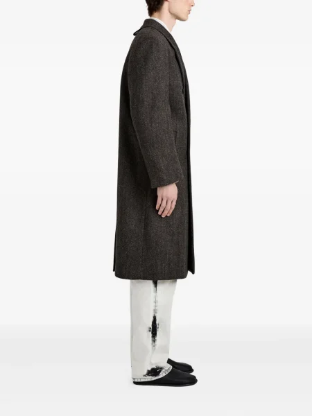 Palton Proenza Schouler cu model herringbone gri