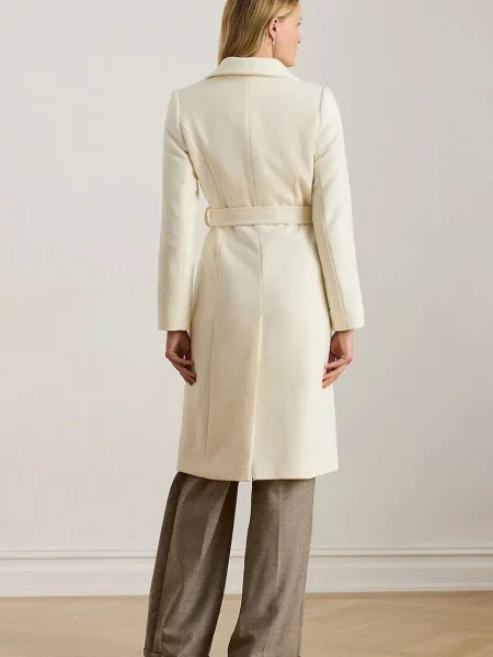 Lauren Ralph Lauren płaszcz wełniany przejściowy beżowy