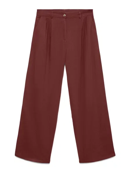 VERO MODA Kalhoty se sklady v pase VMMymilo rezavě hnědá