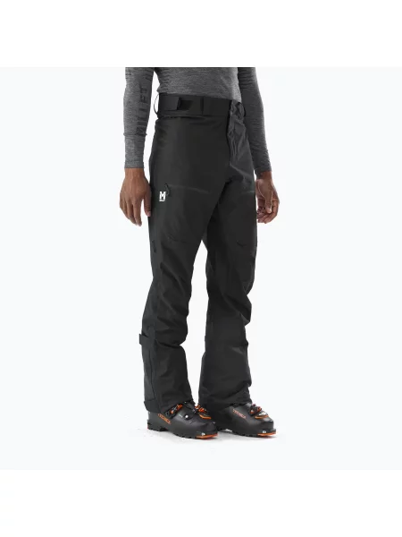Pantaloni de schi de tură pentru bărbați Millet M White 3L black alb
