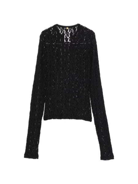 Lung tricou Liu Jo din dantelă negru