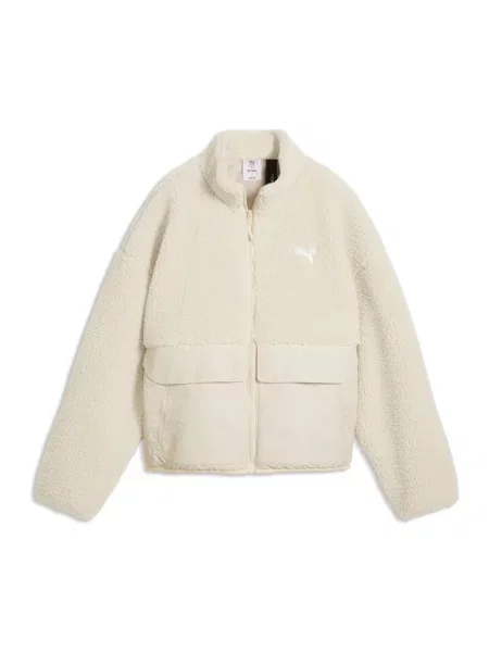 Puma krótka kurtka Sherpa beżowa