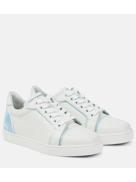 Sneakerși Christian Louboutin din piele alb