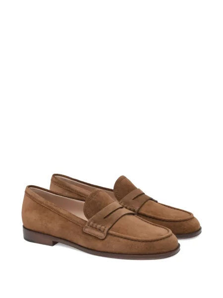 Szarvasbőr pántos loafer Gianvito Rossi barna