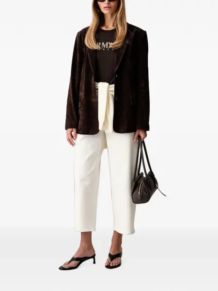 Lung tricou Armani Exchange cu imagine maro