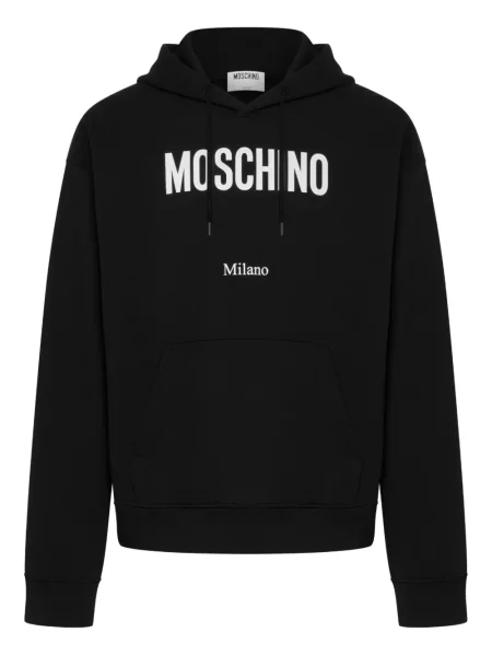 Hanorac cu glugă Moschino cu imagine negru