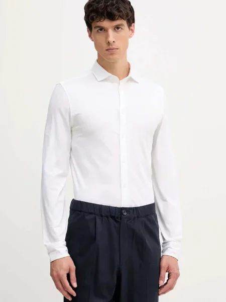 United Colors of Benetton ing olasz galléros slim fehér