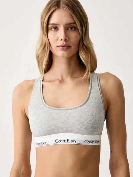Calvin Klein Underwear podprsenka s bavlnou šedá