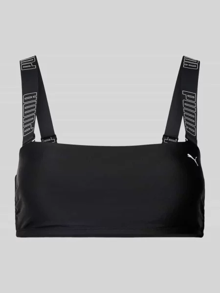 Top bikini z nadrukiem z logo Puma czarny