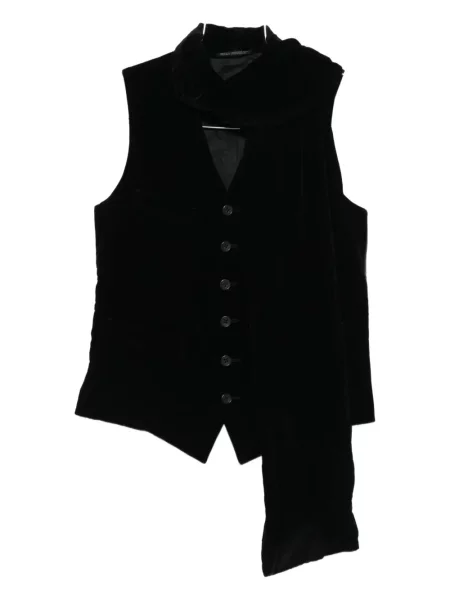 Vestă Yohji Yamamoto de catifea negru
