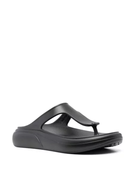 Șlapi Stuart Weitzman cu vârf deschis negru