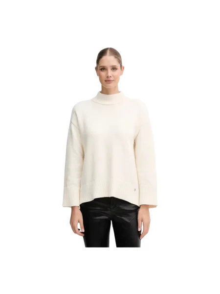 Sweter z golfem Dkny beżowy