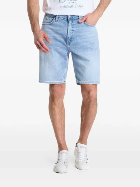 Pantaloni scurți din denim Guess albastru
