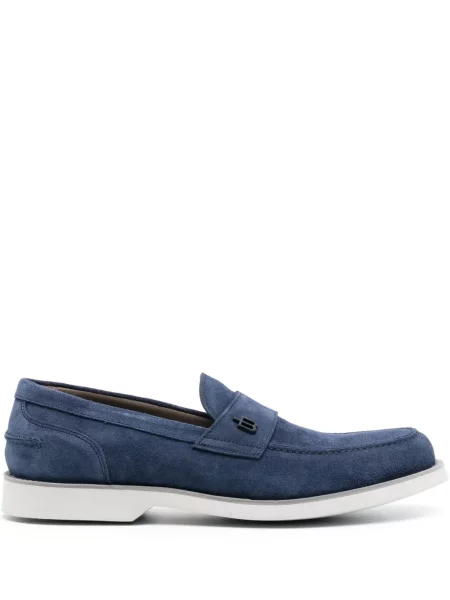 Pantofi loafer Baldinini din piele de căprioară albastru