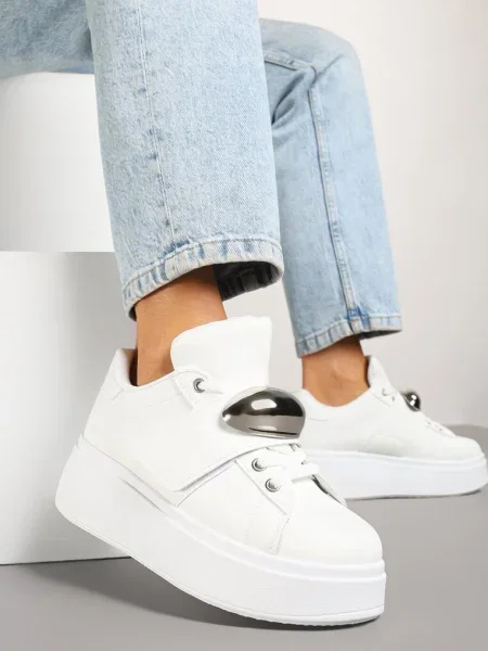 Sneakersy Mellisa na platformie białe