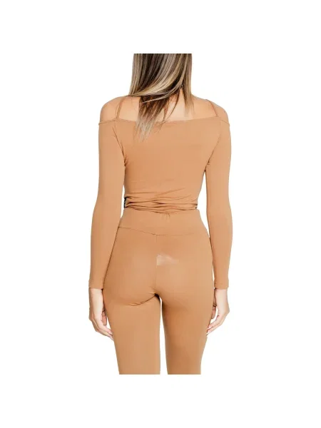 Body Icon cu mâneci lungi maro