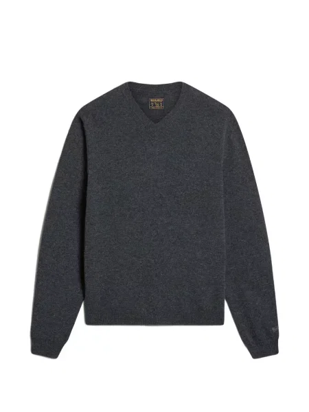 Pulover Woolrich cu decolteu în V gri