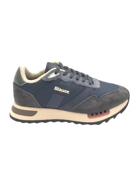 Sneakersy Blauer skórzane niebieskie