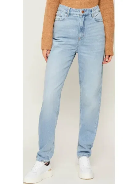 BOSS Orange jeans high waist albastru