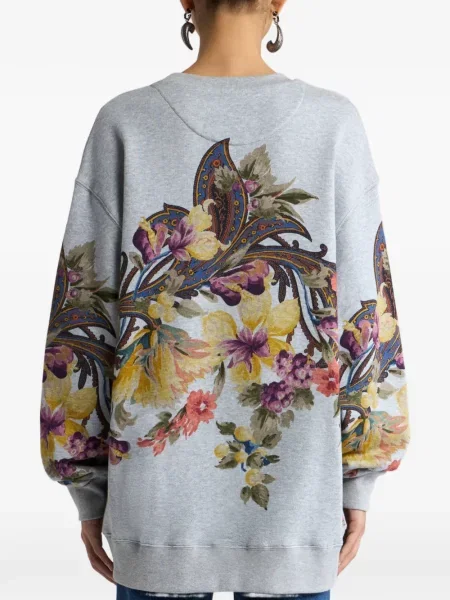 Hanorac Etro cu model floral cu imagine gri
