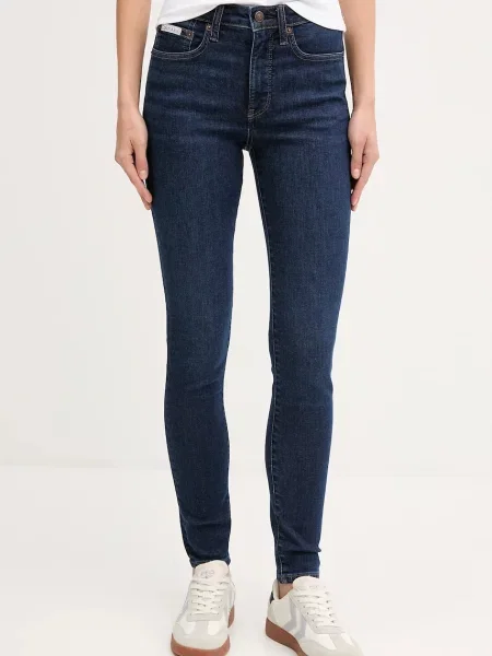 Дънки Calvin Klein Jeans тъмносиньо
