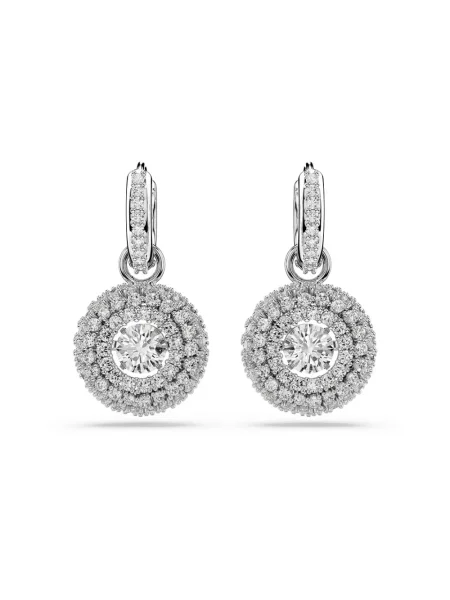 Swarovski kolczyki metalowe z cyrkonią SUBLIMA szare