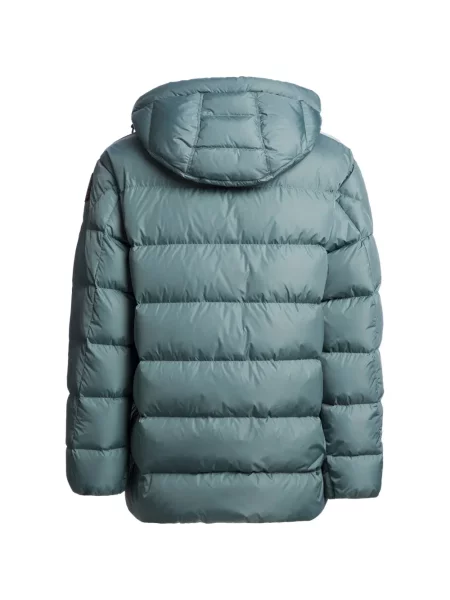Péřová bunda Parajumpers s kapucí modrá