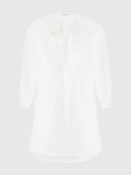 Блуза з мереживними вставками Ermanno Scervino біла