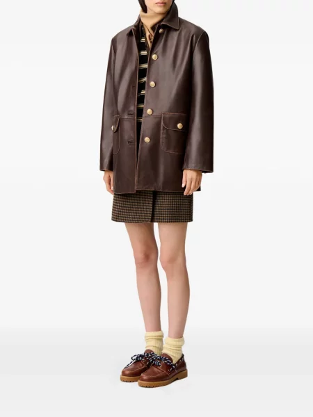 Geanta de piele Claudie Pierlot maro