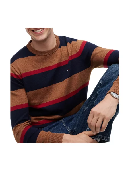 Tommy Hilfiger Pulover cu adaos de cașmir maro